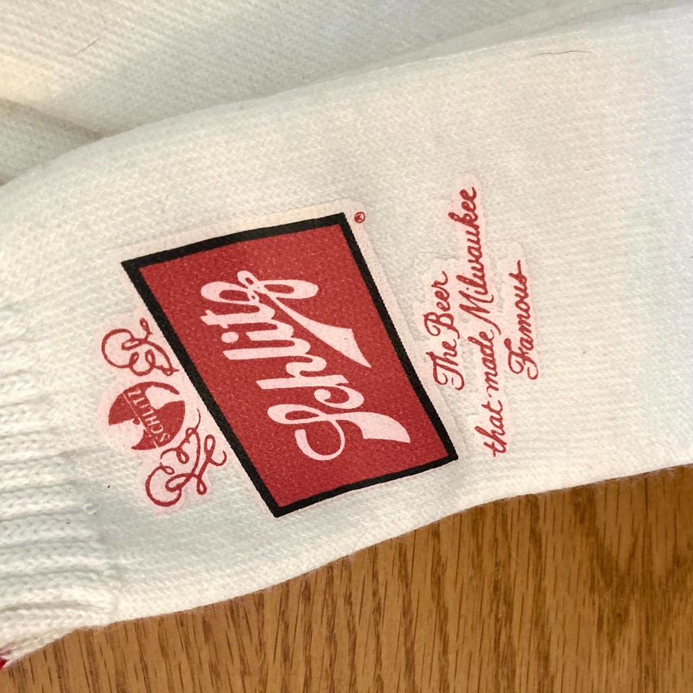 Vintage 70s Schlitz Beer Athletic Tube Socks Deadstock Large 10-13 - Picture 1 of 5